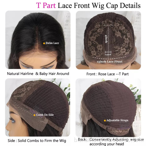 Wholesale Short Cut Pixie Curly Bob Wig With Brazilian Human Remy Hair 13X4X1 Transparent T Lace Part Wig For Black Women